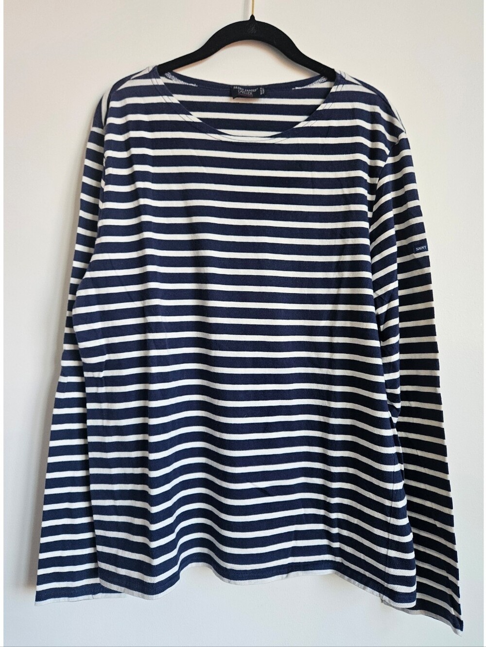 Saint James Women's Minquiers Moderne Stripe Tee Navy White Breton XL